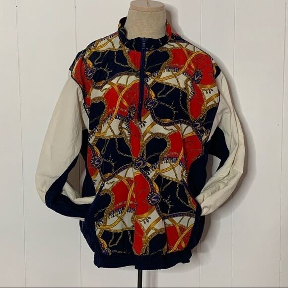 Vintage 90s Izod Pullover Track Jacket 1/4 Zip - Picture 1 of 8